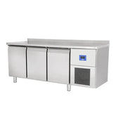 COUNTER TYPE REFRIGERATOR WITH 3 DOORS ( 0 /+10°C) & WHEELS. (3 Years Warranty for only on Compressor & 2 Years for Digital Control + Fan). - Mabrook Hotel Supplies